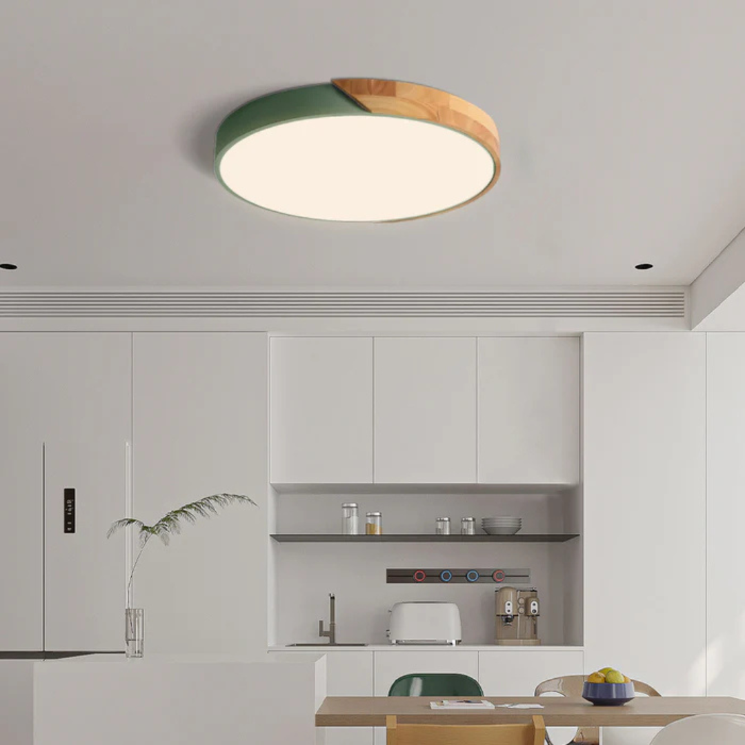 Nordic Glow Wooden LED Ceiling Fixture for Stylish Spaces