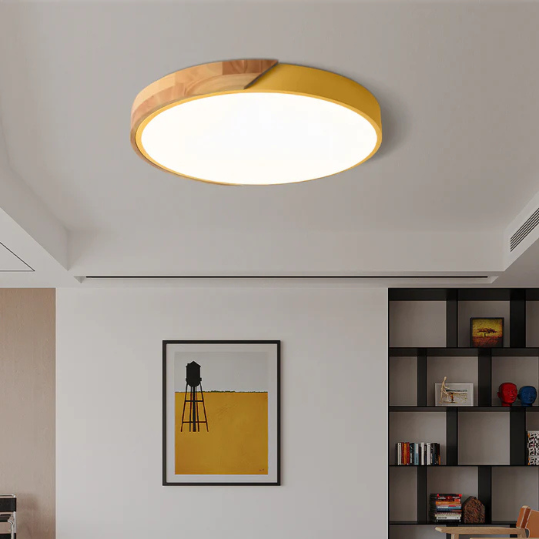 Nordic Glow Wooden LED Ceiling Fixture for Stylish Spaces