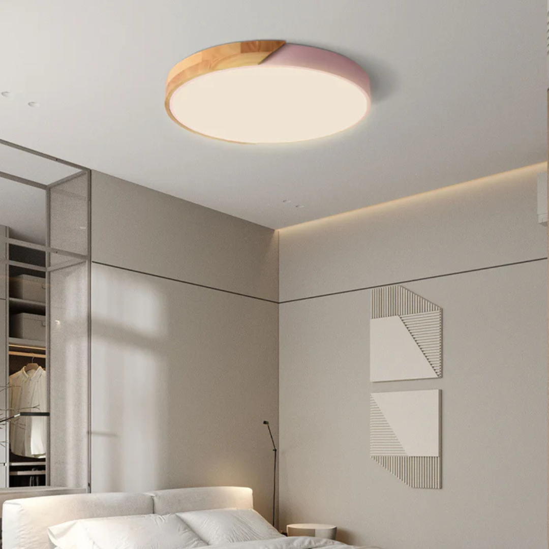 Nordic Glow Wooden LED Ceiling Fixture for Stylish Spaces