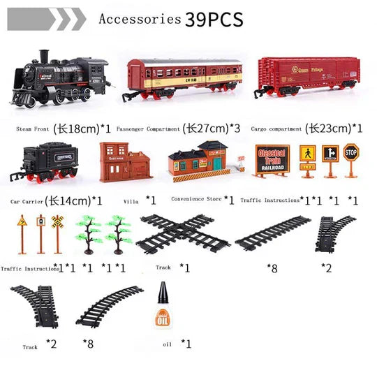 Ultimate 39-Piece HO Scale Train Collection with Real Smoke & Lights