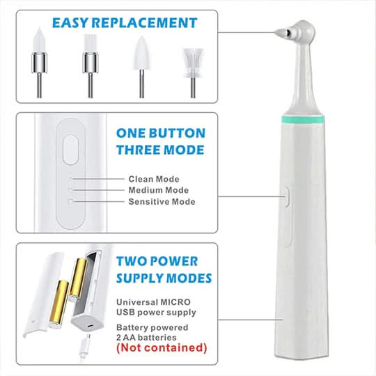 LED Plaque Remover with Rechargeable Oral Cleaning Technology
