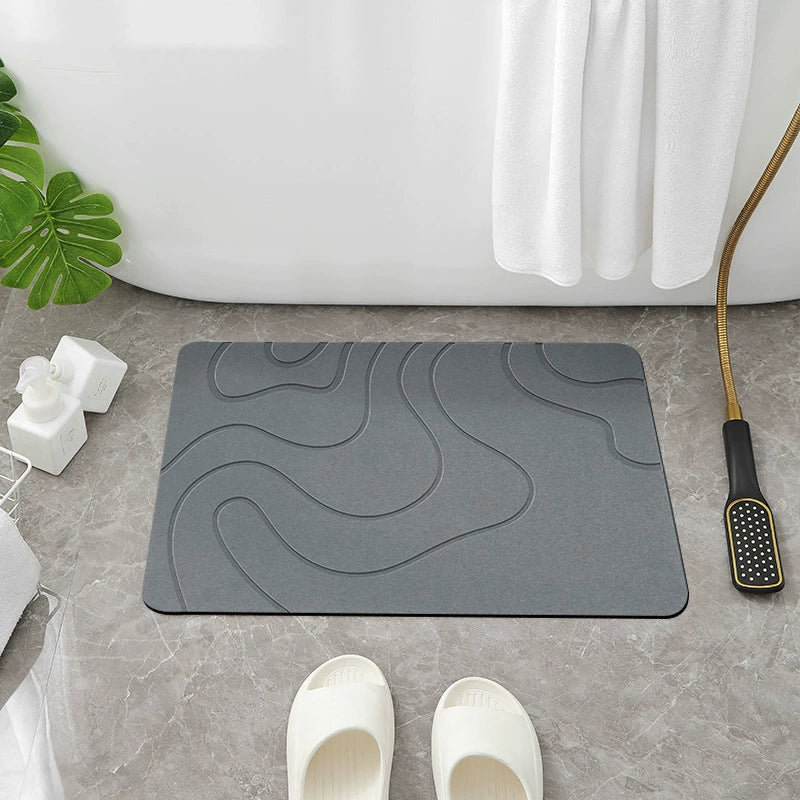 Natural Stone Bath Mat for Quick Drying and Stability