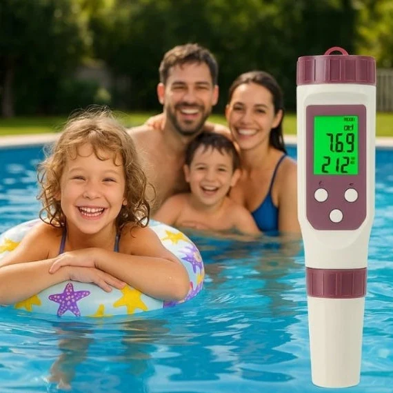 Versatile 7-in-1 Smart Water Quality Analyzer with App Integration