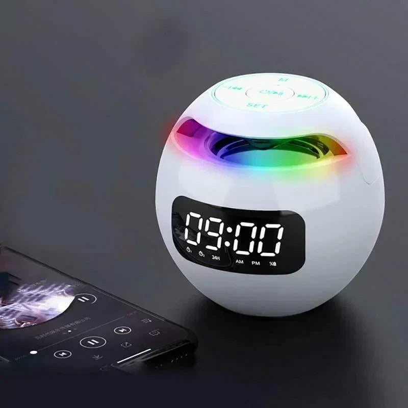 Smart Bluetooth Alarm Clock Speaker with Colorful Night Light