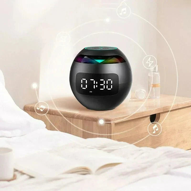 Smart Bluetooth Alarm Clock Speaker with Colorful Night Light