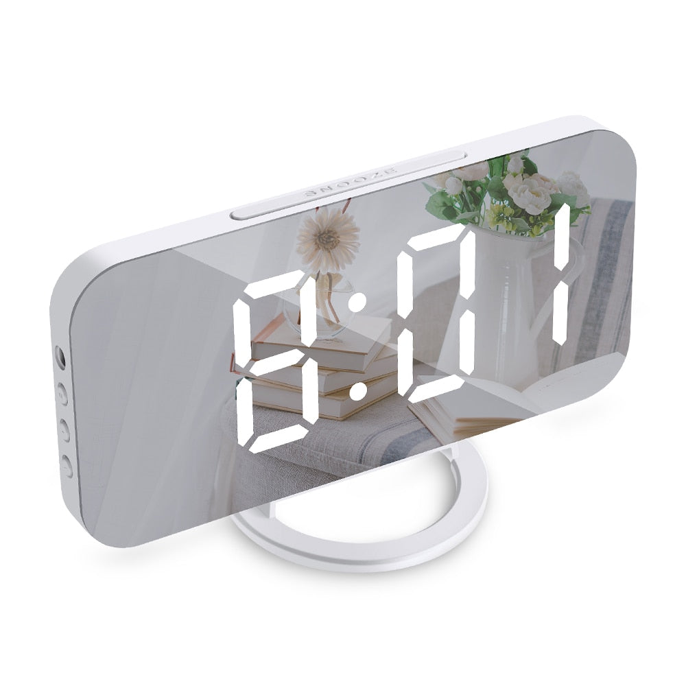 Sleek USB-Powered Alarm Clock with Adjustable LED Display