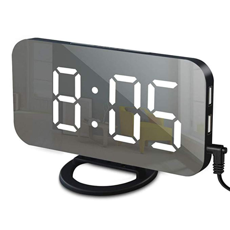Sleek USB-Powered Alarm Clock with Adjustable LED Display