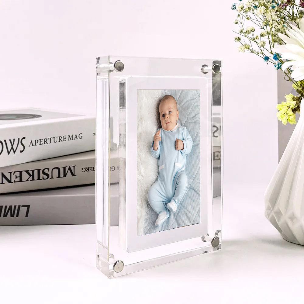 Elegant Digital Frame with HD Video and Rotating Display