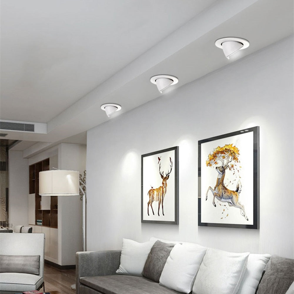 Adjustable LED Ceiling Light with Dimmable Options, 7W-20W