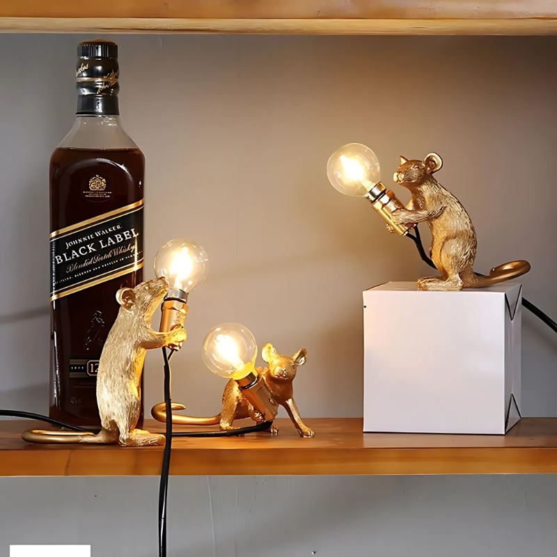 Whimsical Mouse Lamp – Unique LED Light for Any Space