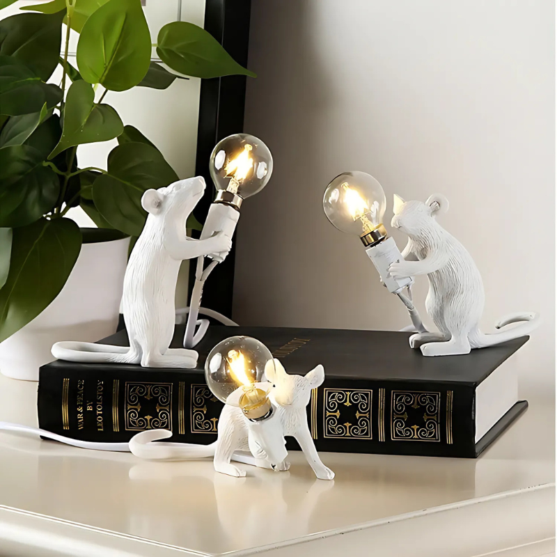 Whimsical Mouse Lamp – Unique LED Light for Any Space