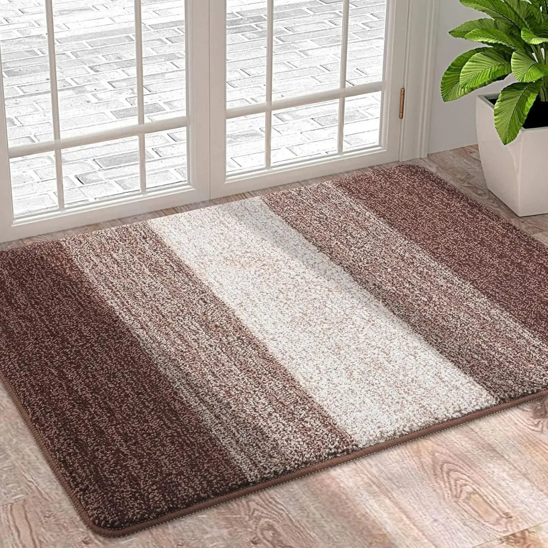 Stylish Rectangular Entry Mat with Stripes - Various Sizes & Colors