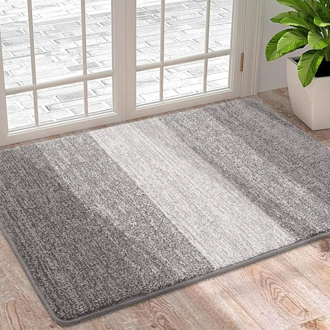 Stylish Rectangular Entry Mat with Stripes - Various Sizes & Colors