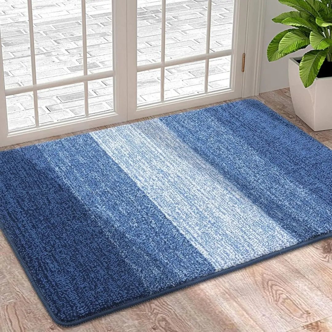 Stylish Rectangular Entry Mat with Stripes - Various Sizes & Colors