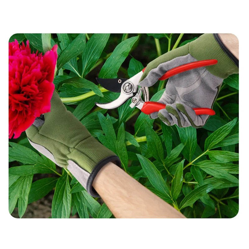 Heavy-Duty Gardening Gloves with Reinforced Palm and Thumb - Breathable Fabric