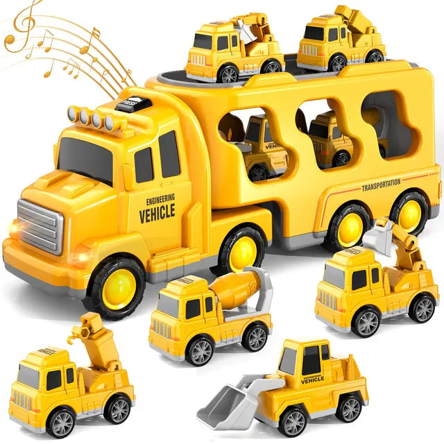 Two-Tiered Adventure Truck Playset with Mini Vehicles & Tunes