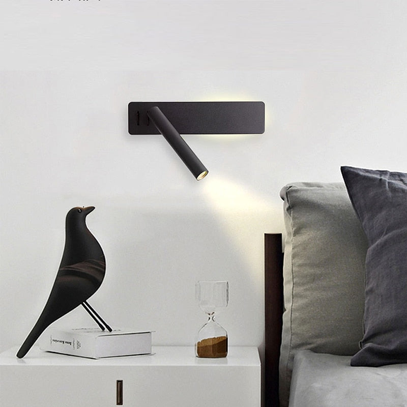 Rotatable LED Wall Reading Light | Adjustable Spotlight | 2 Switches Metal