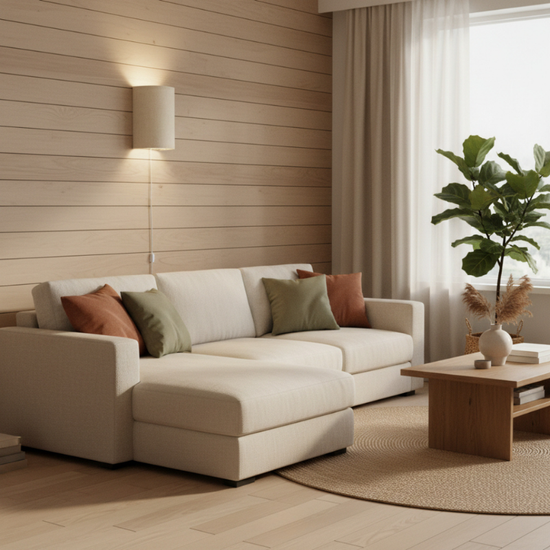 Elegant Fabric Wall Light - Warm Glow & Simple Setup