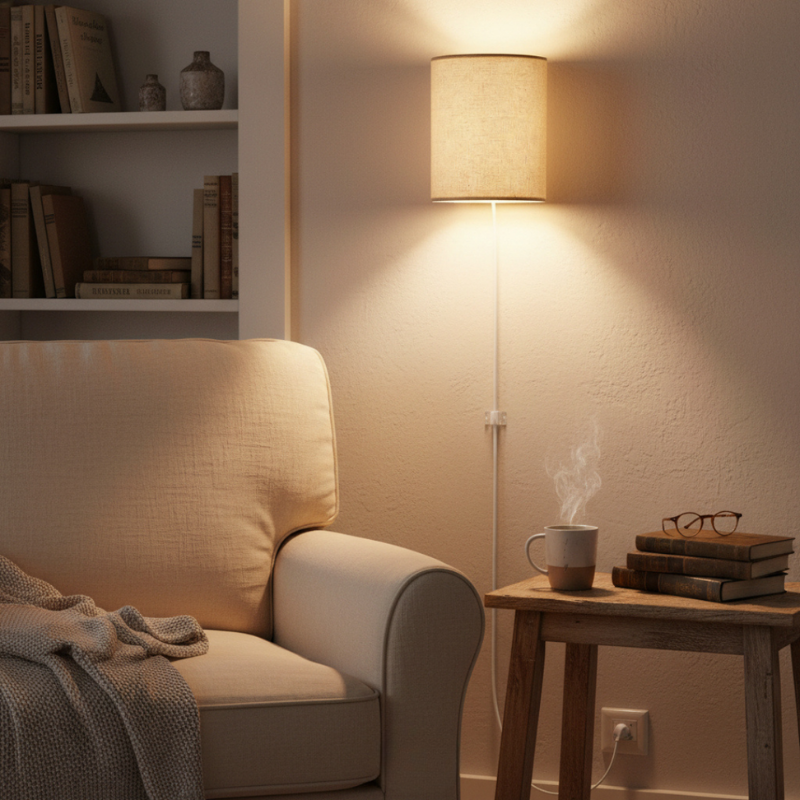 Elegant Fabric Wall Light - Warm Glow & Simple Setup