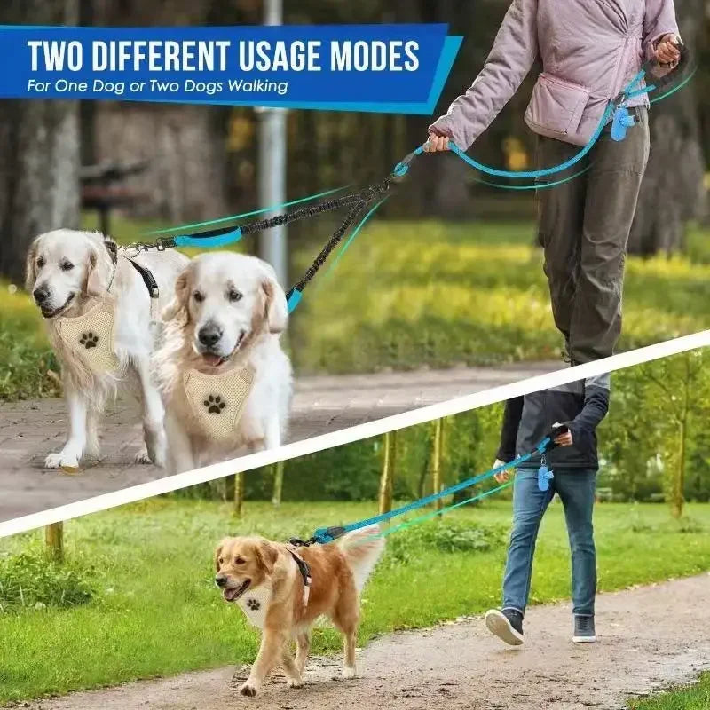 DUO-WALKER LEASH – 360° Dual Dog Leash for Effortless Control
