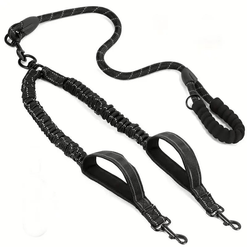 DUO-WALKER LEASH – 360° Dual Dog Leash for Effortless Control