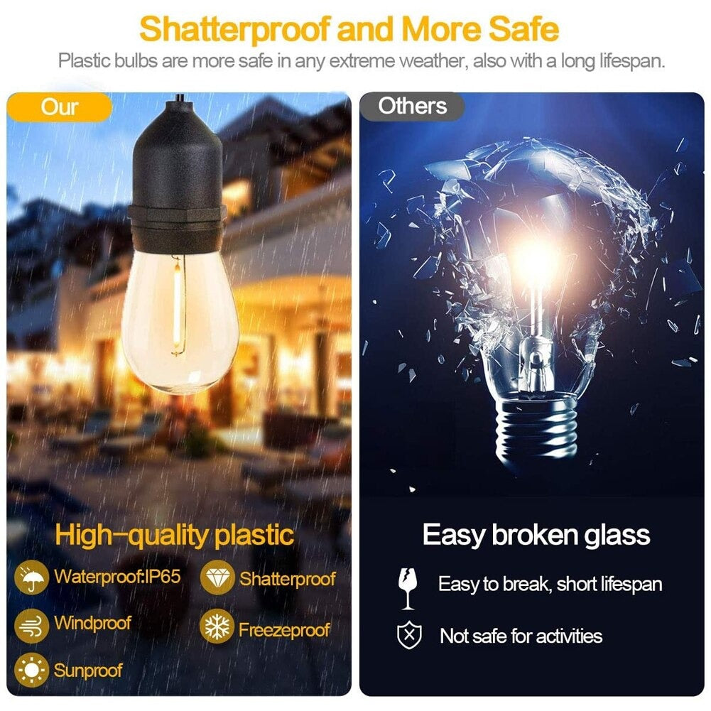 All-Weather Solar LED String Lights for Outdoor Ambiance