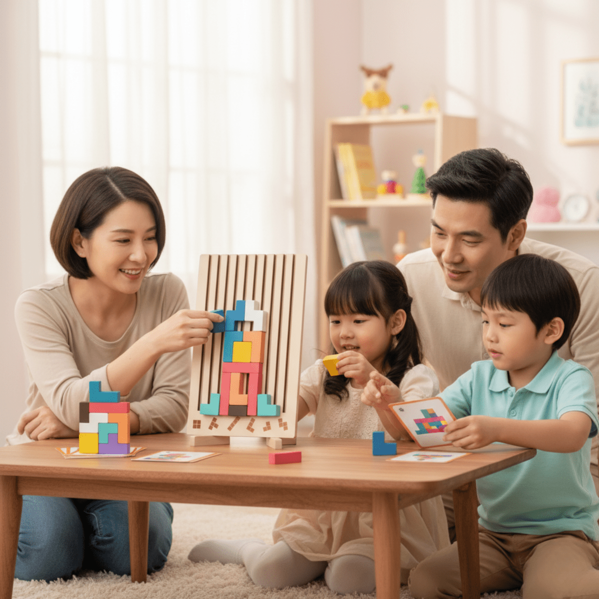 Wooden Stacking Puzzle for Imaginative Play and Skill Development