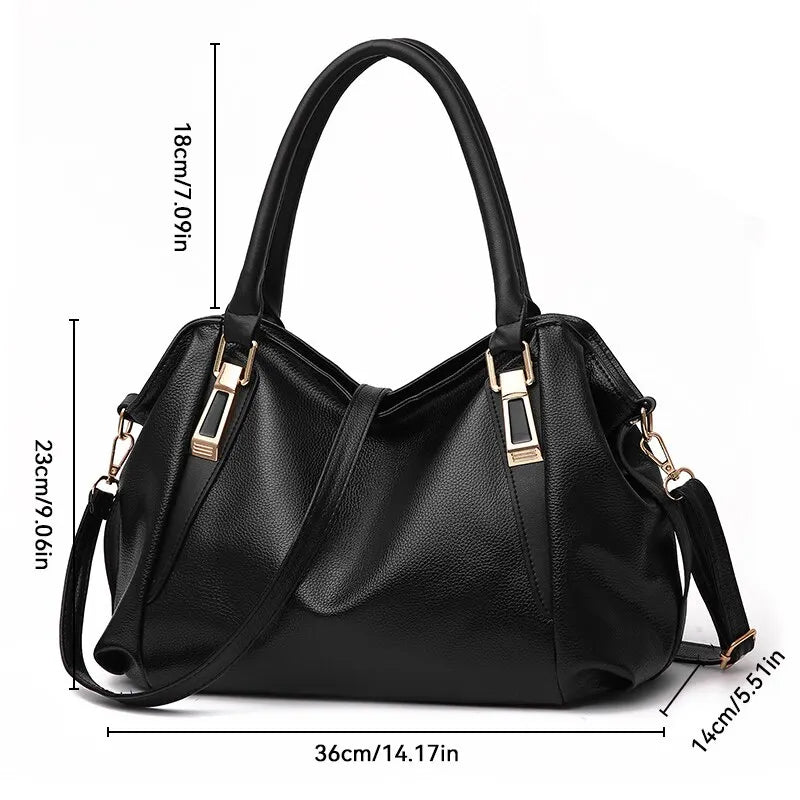 Chic Faux Leather Tote Bag for Women with Ample Storage