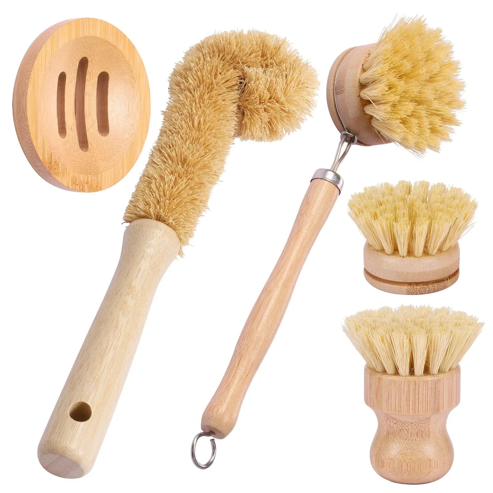 Set of Kitchen Scrub Brushes for Utensils and Cookware