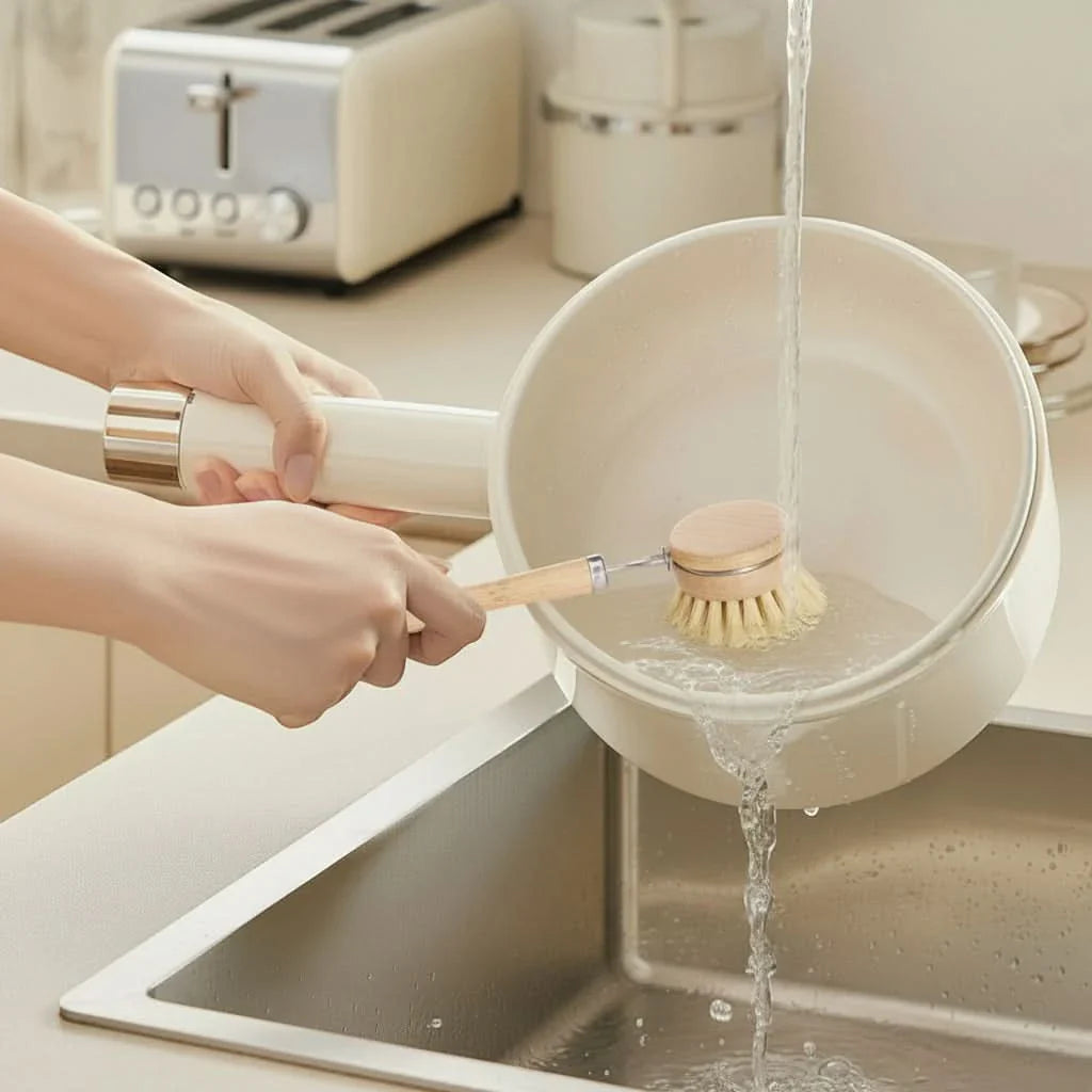 Set of Kitchen Scrub Brushes for Utensils and Cookware