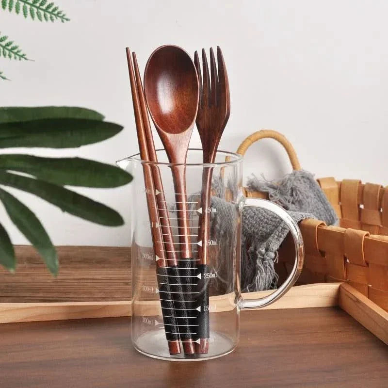 Portable Dining Utensil Set - Spoon, Fork, and Chopsticks for On-the-Go