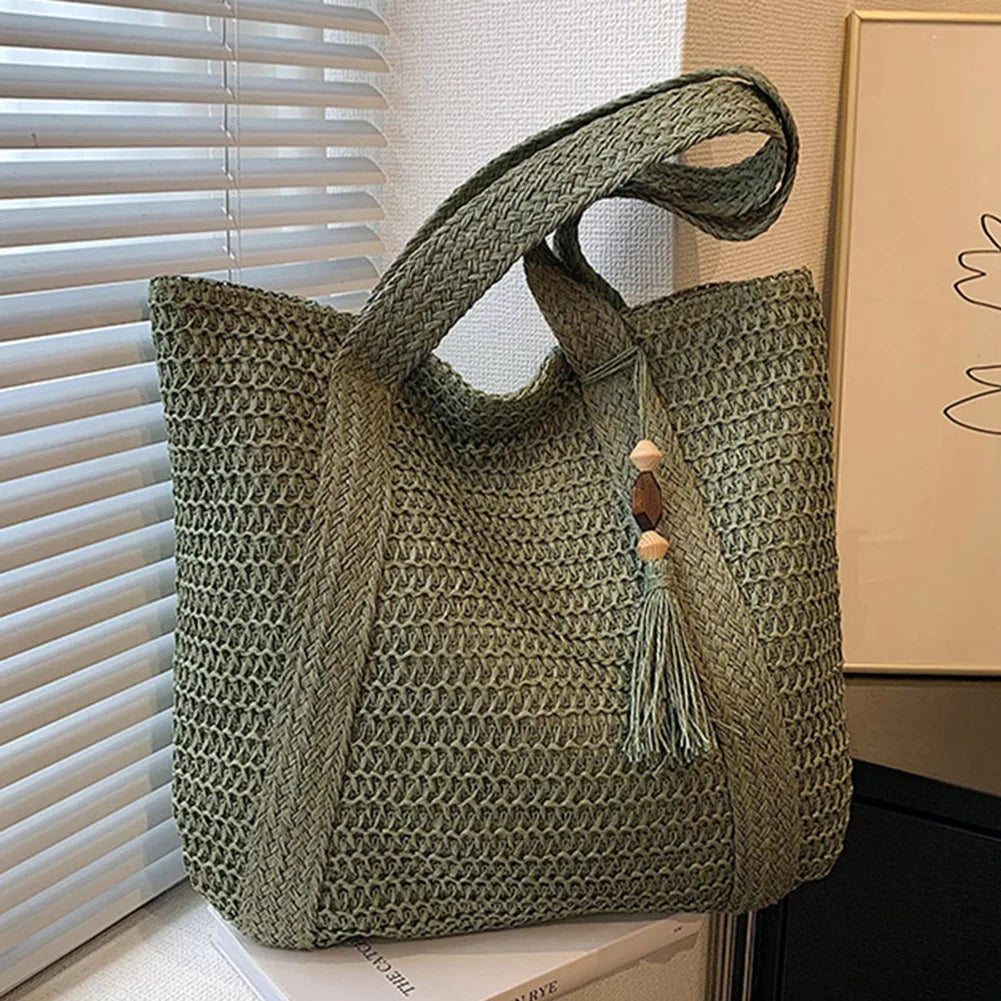 Sustainable Elegance Rattan Tote - Your Daily Companion