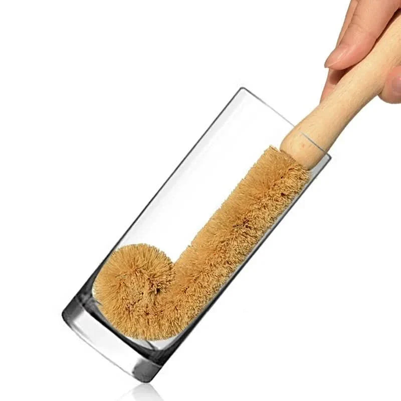 Natural Coconut Fiber Kitchen Brush for Thorough Cleaning
