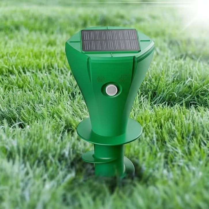 Solar Mole Repellent for Eco-Friendly Garden Protection – Silent Vibration