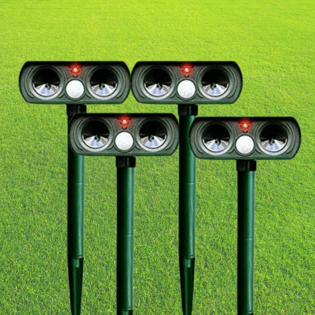 Motion-Activated Solar Device for Deterring Animals