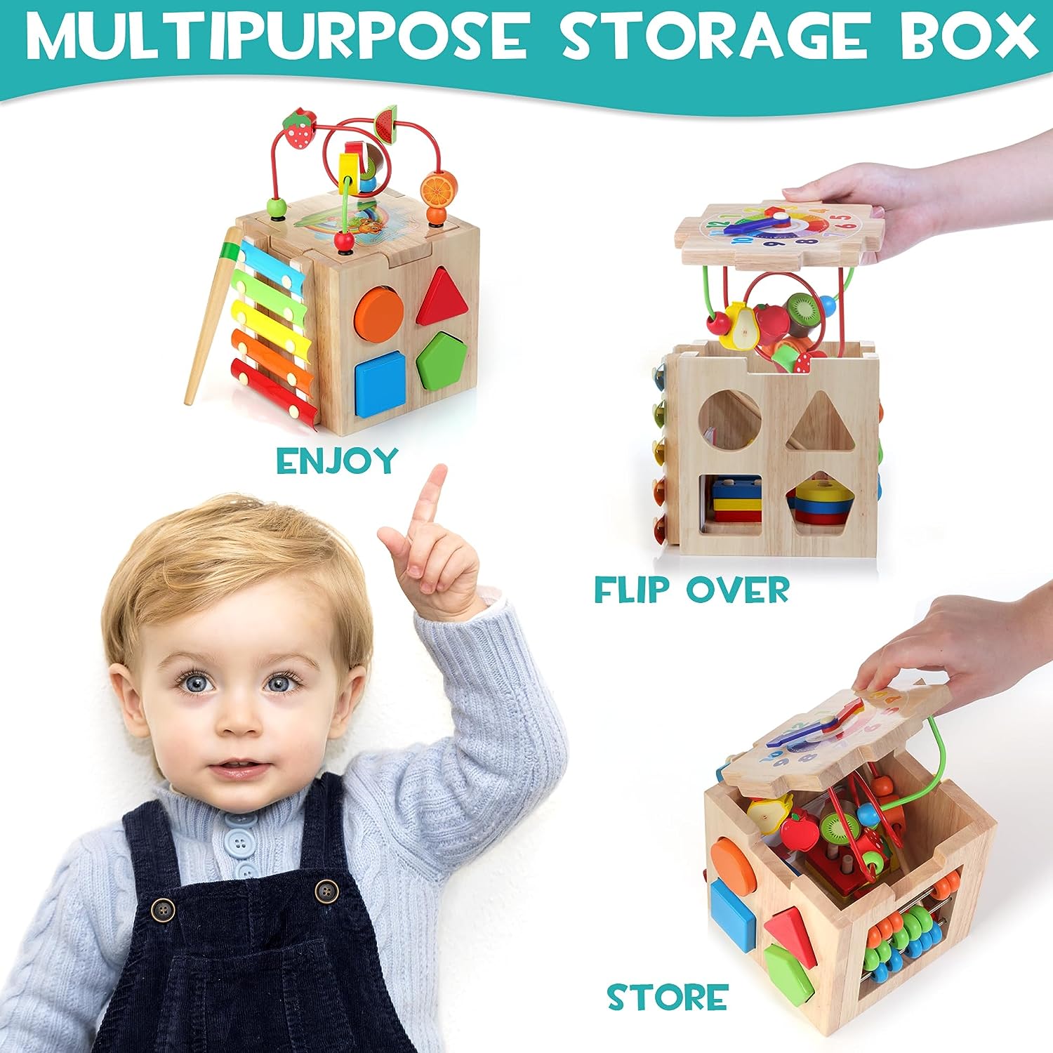 CleverCube 8-in-1 Multifunctional Learning Toy for Toddlers