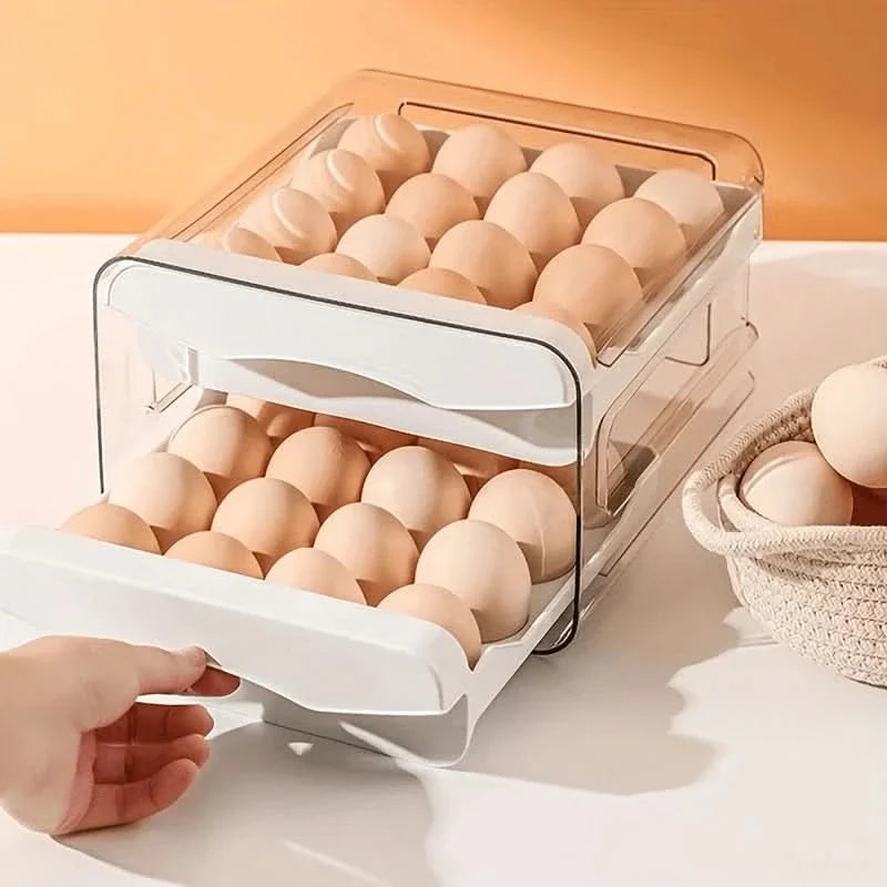 2-Tier Egg Storage Organizer for Refrigerator