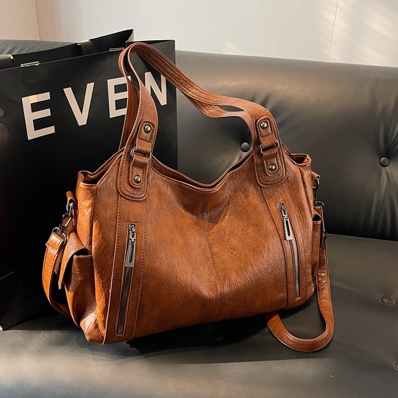 Timeless Leather Shopping Bag | Elegant Design | Valenza