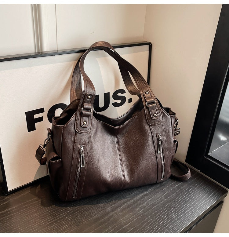 Timeless Leather Shopping Bag | Elegant Design | Valenza