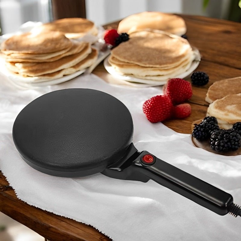 Compact Electric Crepe Maker with Non-Stick Surface