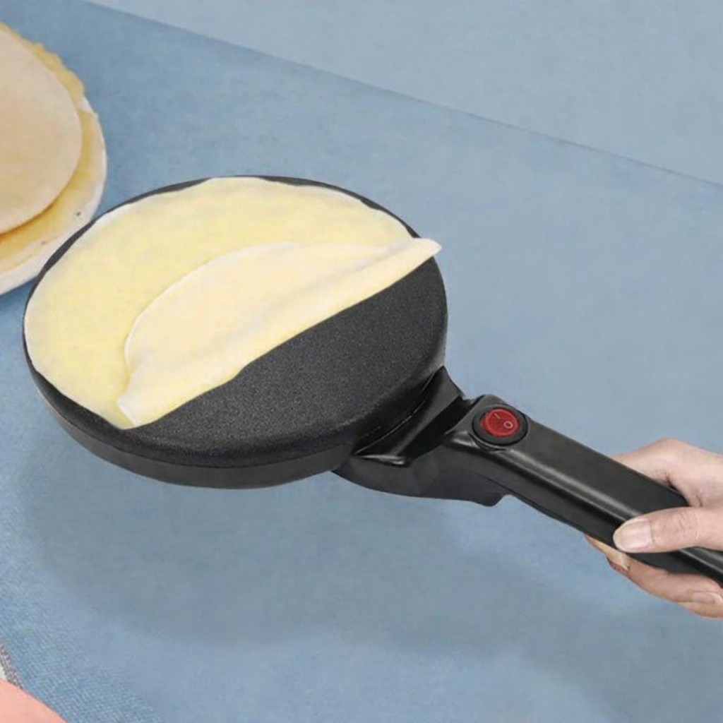 Compact Electric Crepe Maker with Non-Stick Surface