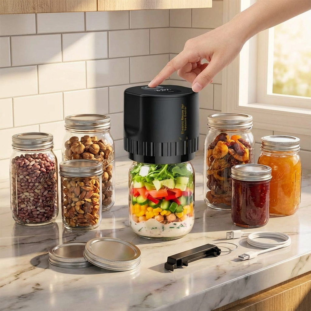 Smart Food Preserver - Effortless Vacuum Sealing Made Easy