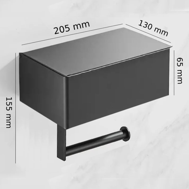Stylish Wall-Mounted Toilet Paper Holder with Storage Solutions
