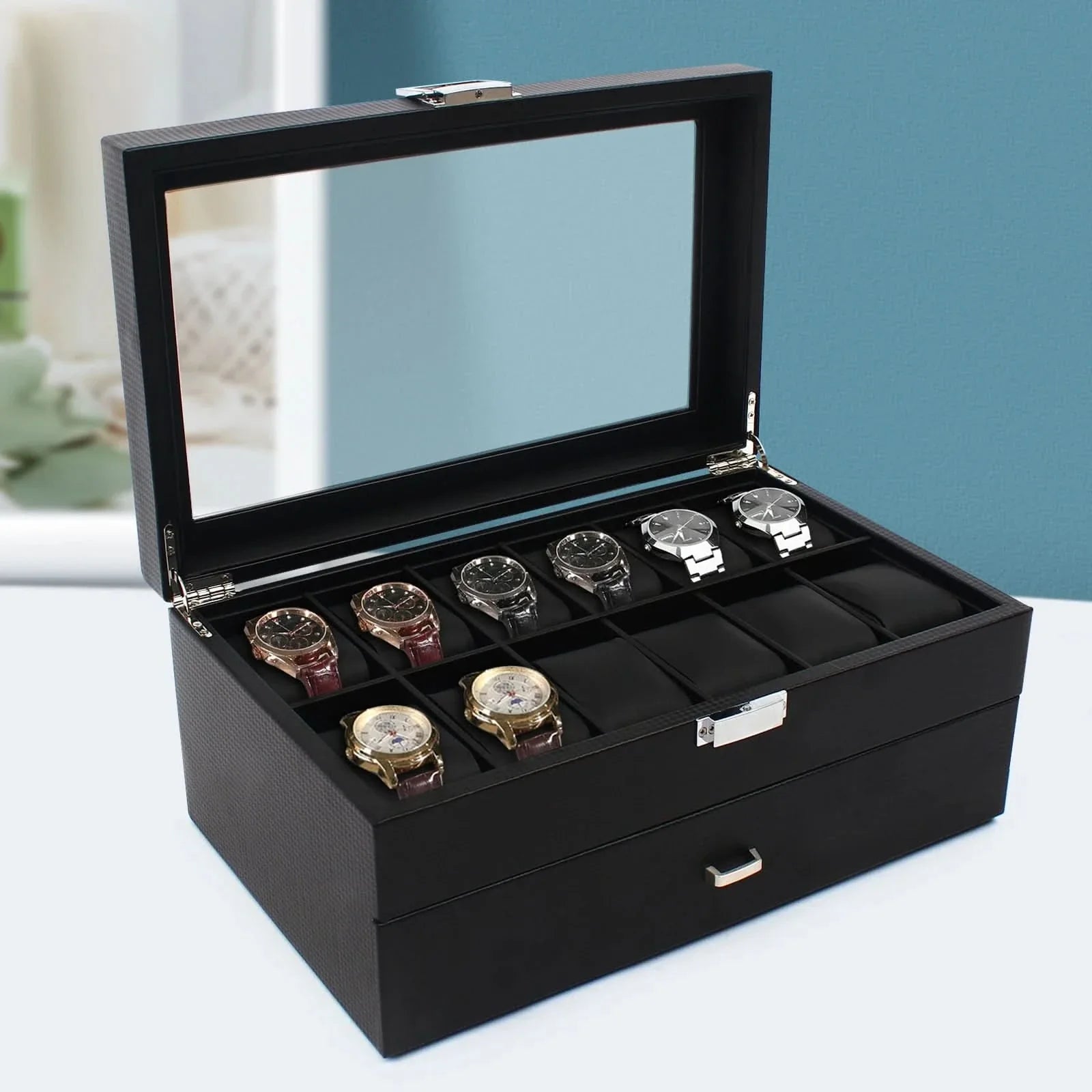 Watch and Accessory Organizer Chest for Timepieces
