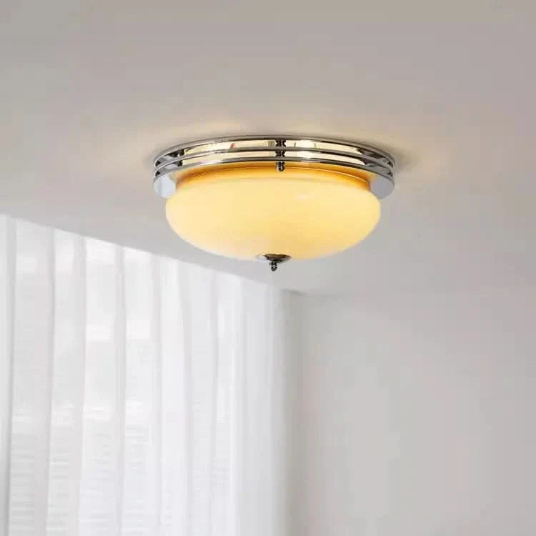 Bauhaus Style Glass Ceiling Lamp for Milk Coffee Ambiance