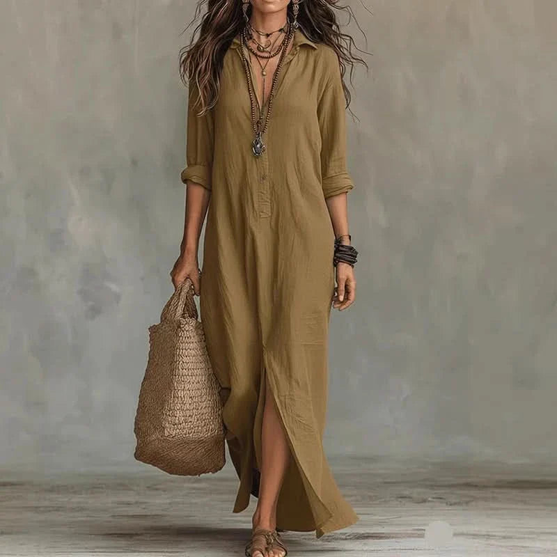 Maxi Dress with Soft Beach Feel – Elegant Style