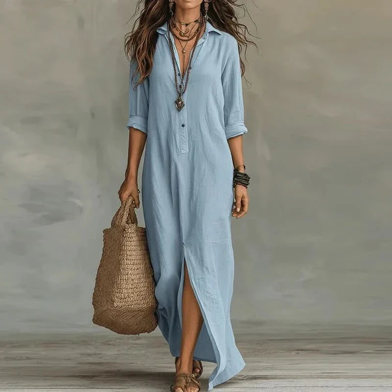 Maxi Dress with Soft Beach Feel – Elegant Style