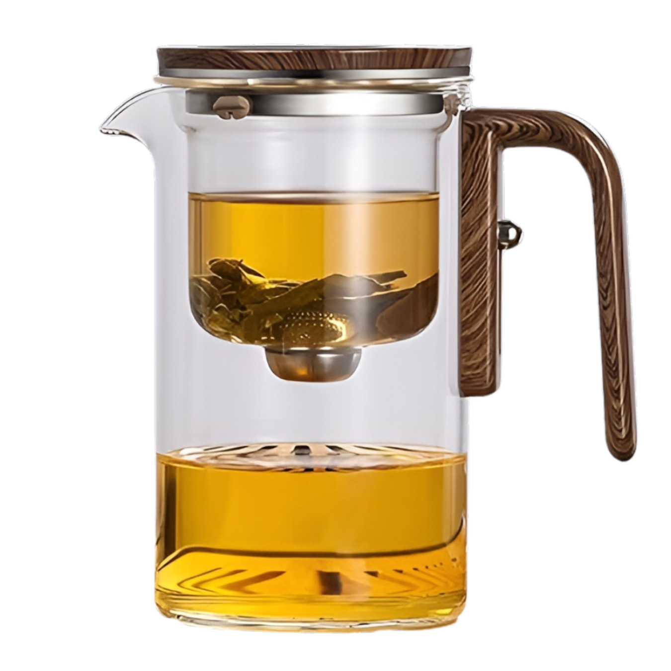 Stylish Heatproof Glass Teapot with Comfortable Grip - 4-6 Cup Capacity