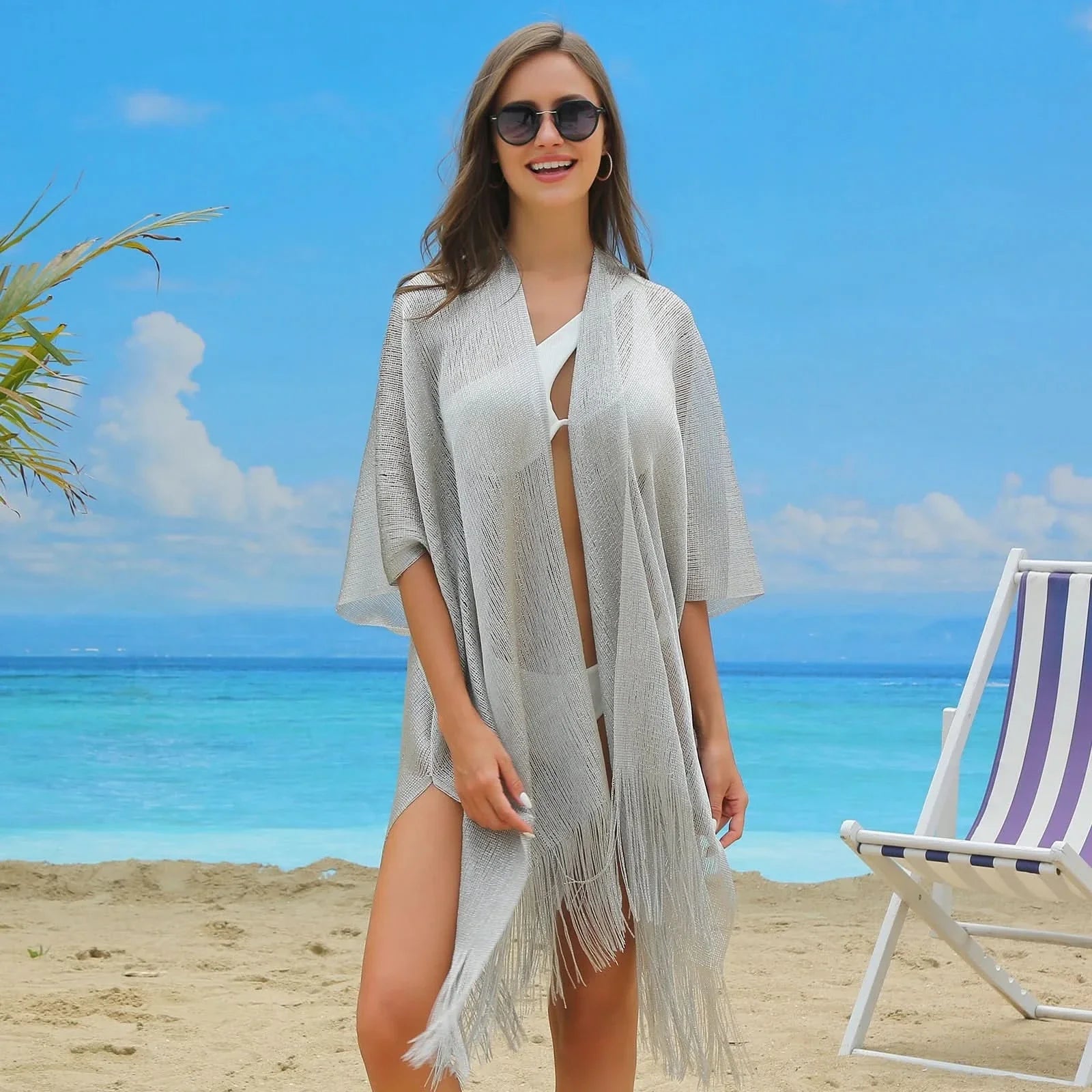 Women's Beach Cover-Up Dress – Quick-Drying Swimwear