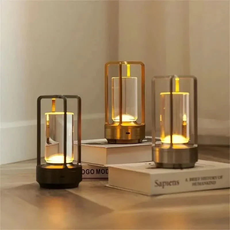 Rechargeable LED Table Lamp with Touch Sensor for Stylish Ambient Light